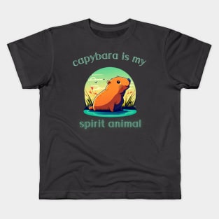 Capybara is my spirit animal Kids T-Shirt